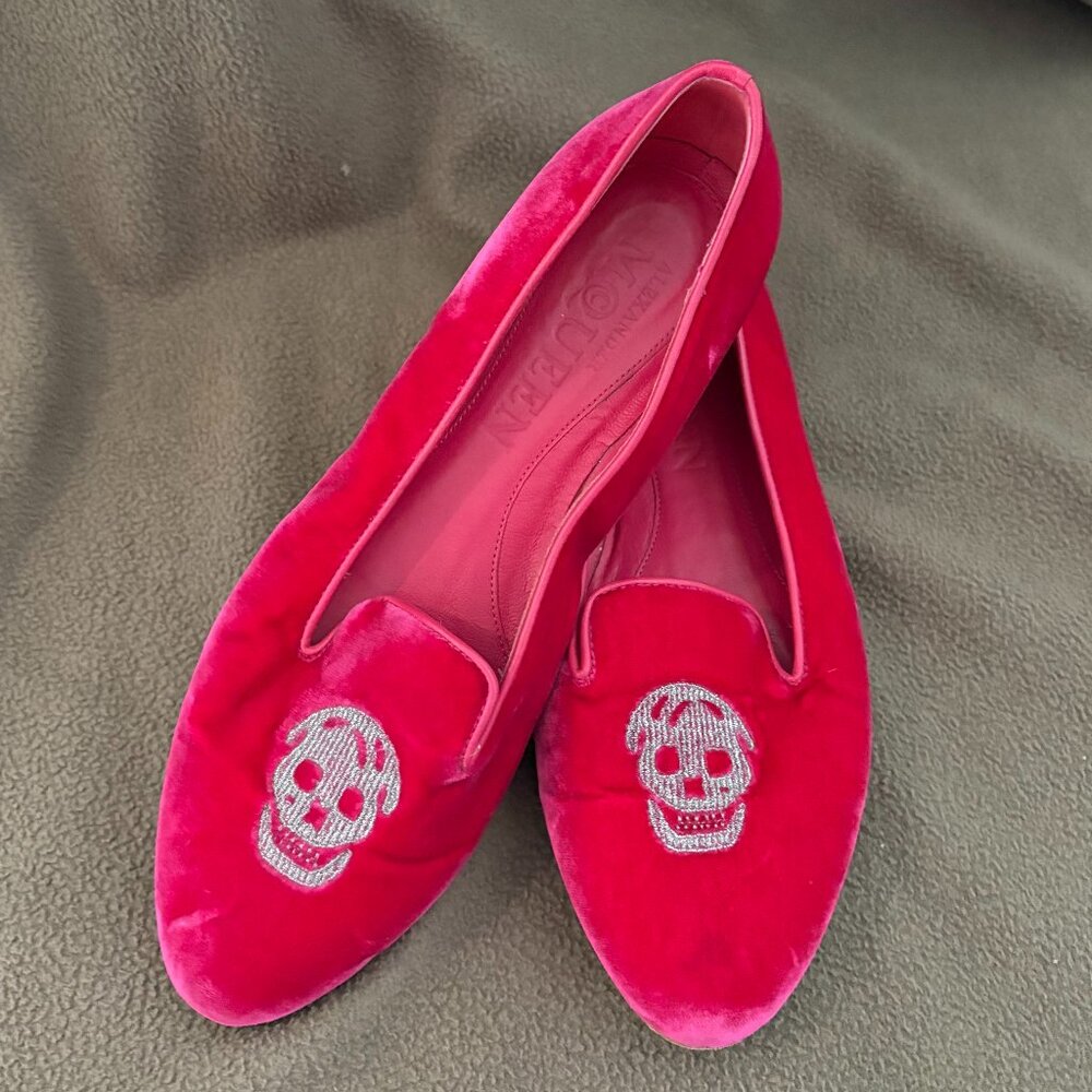 Alexander McQueen Velvet Loafers Size EU 37 US 7